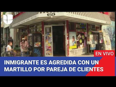 Edicion Digital: Madre inmigrante es brutalmente agredida con un martillo por una pareja de clientes