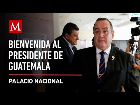 AMLO encabeza ceremonia de bienvenida al presidente de Guatemala, Alejandro Giammattei