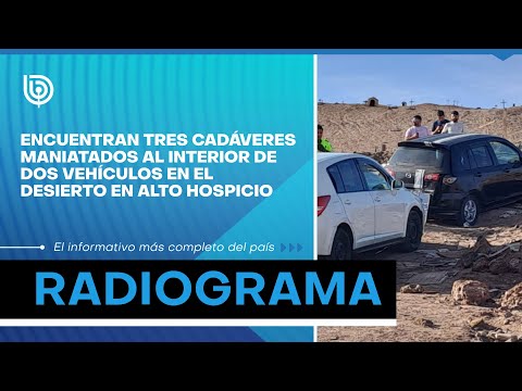 Encuentran tres cadáveres maniatados al interior de dos vehículos en el desierto en Alto Hospicio