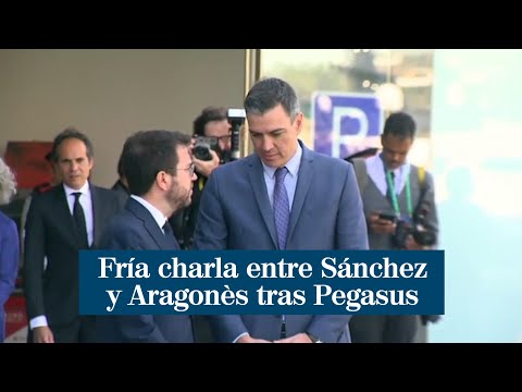 Fría charla entre Sánchez y Aragonès en su primer encuentro tras el espionaje de Pegasus