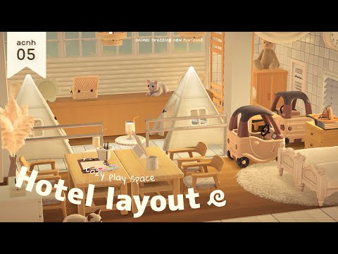 【あつ森】北欧ナチュラルなキッズルーム🐻｜ホテルレイアウト ｜acnh