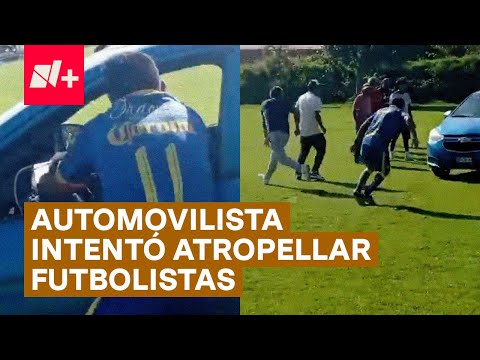 Conductor intenta atropellar futbolistas en medio de pelea en Puebla - N+