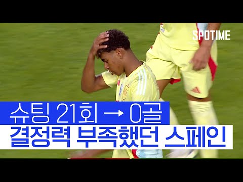 슈팅 21개 때렸는데… 스페인, 세르비아전 0-0 무승부 