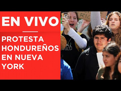 Nueva York - Protesta de hondureños ante cadena perpetua al hermano del Presidente