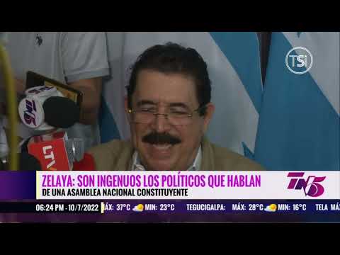 Zelaya:Son ingenuos los políticos que hablan de una asamblea nacional constituyente