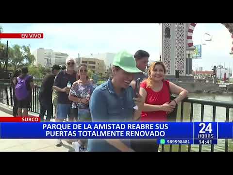 Surco: Vecinos quedan asombrados tras la inauguración del renovado parque de la amistad