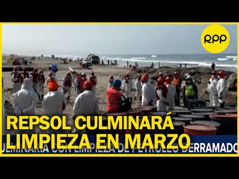 Repsol terminará los trabajos de limpieza del petróleo derramado en el mar peruano en marzo de 2022