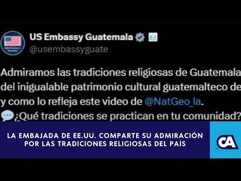 La embajada de EE.UU. en el país expresa su admiración por la Semana Santa