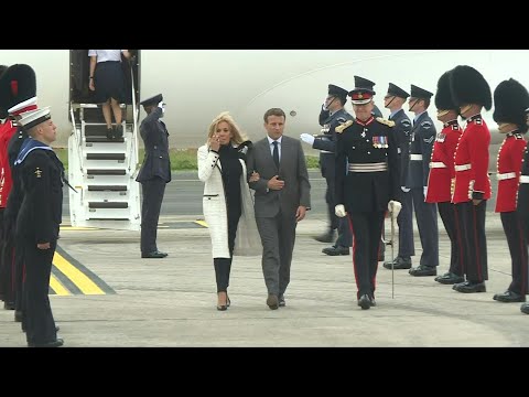 Macron arrive en Cornouailles pour la réunion du G7 | AFP Images