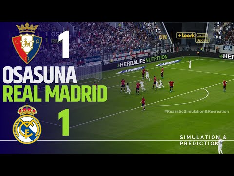 OSASUNA 1-1 REAL MADRID • Highlights • LaLiga 2025 | Simulación/Recreación