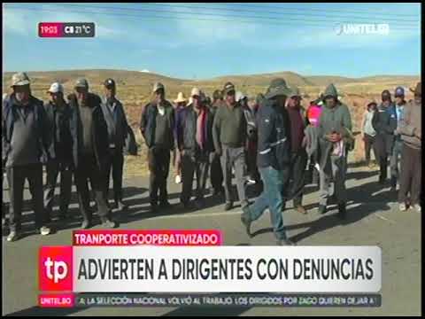 24062024 BISMARK DAZA ADVIERTE A DIRIGENTES DEL TRANSPORTE PESADO CON DENUNCIAS UNITEL