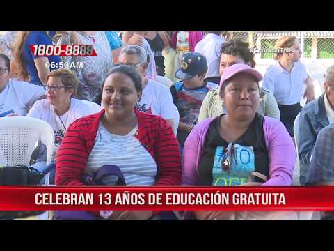 Nicaragua: Familias celebran 13 años de buen Gobierno con educación gratuita