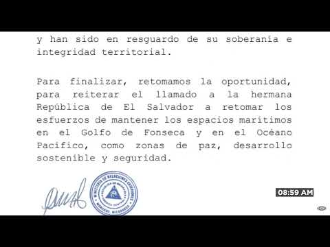 Nicaragua interpela a El Salvador por “violación a su espacio marítimo”