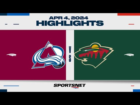 NHL Highlights | Avalanche vs. Wild - April 4, 2024