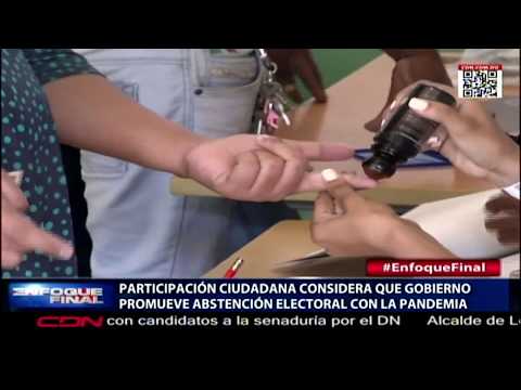Participación Ciudadana considera que Gobierno promueve abstención electoral con la pandemia