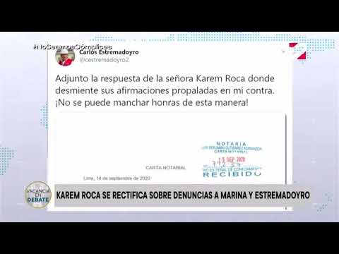 Karem Roca pide disculpas a la Marina y al ministro Estremadoyro y desmiente dichos en audios