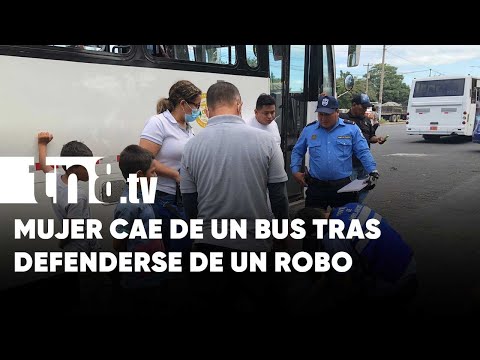 Delincuencia en Managua: Mujer cae de un bus tras ser víctima de robo - Nicaragua