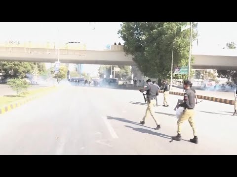 Protest in Karachi against alleged rigging in Pakistan elections