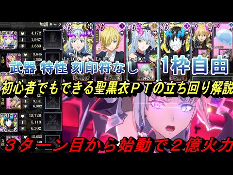 【まおりゅう】初心者でもできる聖黒衣ＰＴの立ち回り解説 武器 特性 刻印符なしで破滅2余裕クリア