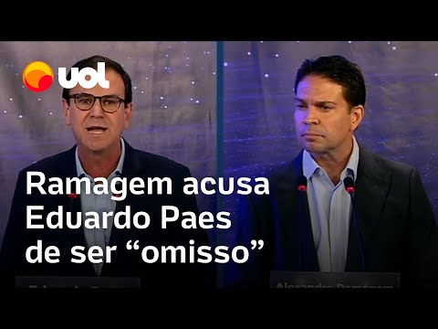 Debate Rio de Janeiro na Band: Ramagem acusa Paes de 'omissão' na segurança pública; prefeito rebate