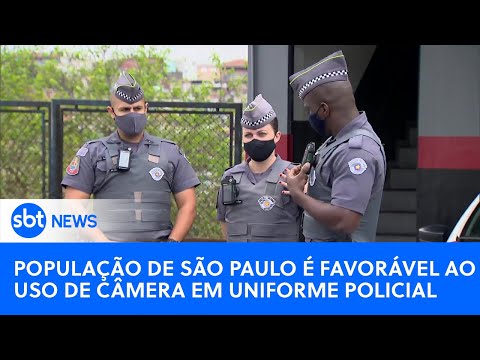 Pesquisa aponta que paulistanos apoiam uso de câmeras nos uniformes policiais|#SBTNewsnaTV(18/03/24)