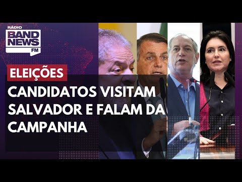 Eleições: Lula, Bolsonaro, Ciro e Tebet visitam Salvador e falam da campanha