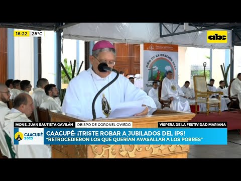 Caacupé: obispo critica intención de “robar a los pobres jubilados”