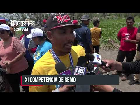 Realizan competencia de botes de remo en la playa El Maneadero en San Lorenzo - Nicaragua