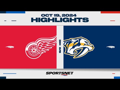 NHL Highlights | Red Wings vs. Predators - October 20, 2024