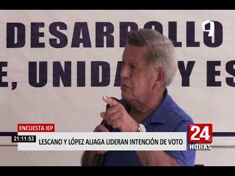 Según reciente sondeo del IEP, Lescano lidera intención de voto y López Aliaga marcha segundo