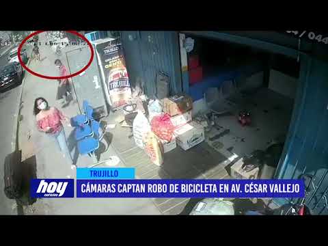 Cámaras captan robo de bicicleta en avenida César Vallejo