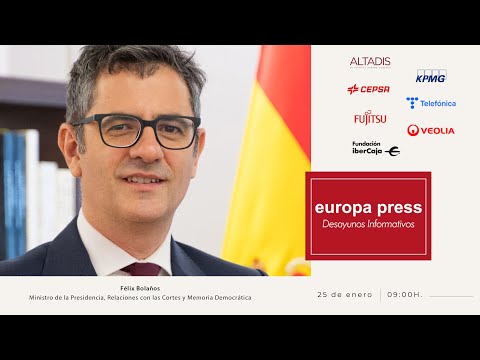 Desayuno Informativo Europa Press con ministro de Presidencia y Memoria Democrática, Félix Bolaños