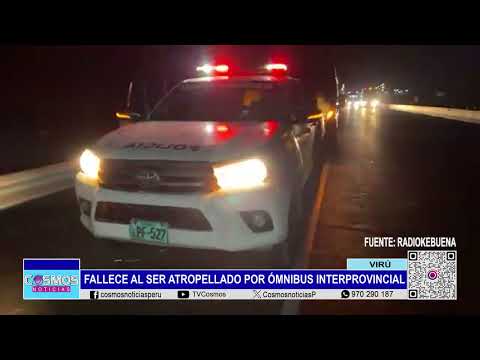 Virú: Fallece al ser atropellado por ómnibus interprovincial