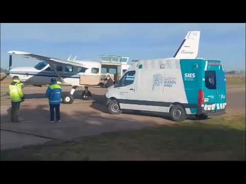 Paciente pehuajense recibe atención médica de alta complejidad gracias al avión sanitario provincial