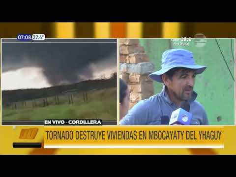 Tornado en Mbocayaty del Yhaguy: ''Nos salvamos de milagro, gracias a un colchón'