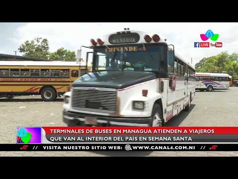 Terminales de buses en Managua atienden a viajeros que van al interior del país en Semana Santa