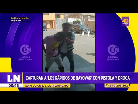 Capturan a banda criminal con pistolas y droga en San Juan de Lurigancho