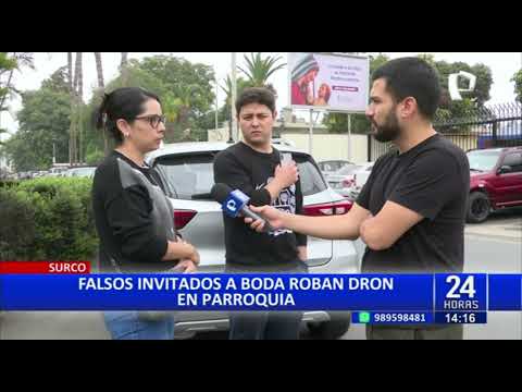 Surco: fingen ser invitados en una boda y se roban un dron dentro de una parroquia