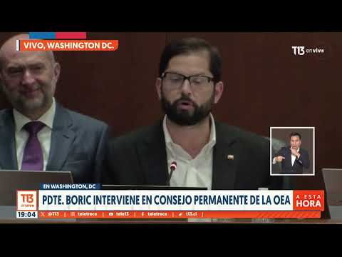 Democracia y Derechos Humanos siempre: Presidente Boric interviene en la OEA