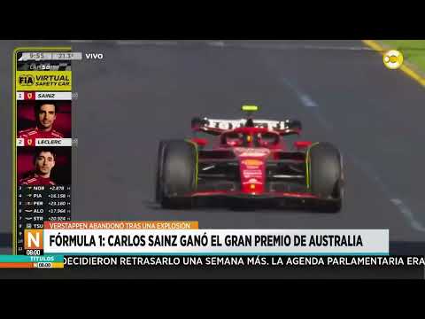Fórmula 1: Carlos Sainz ganó el Gran Premio de Australia ?N8:00?25-03-24