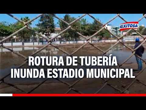 Callao: Rotura de tubería inunda Estadio Municipal Previ y deja sin agua a vecinos