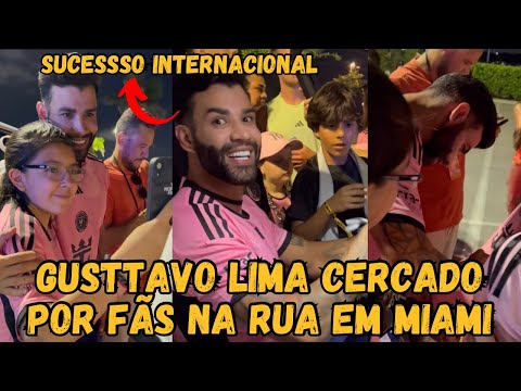 Gusttavo Lima CERCADO por fãs em Miami após jogo e mostra SUCESSO internacional “Ovacionado”
