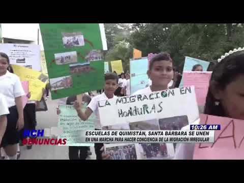 Centros Educativos de Quimistán marchan hoy contra la migración irregular