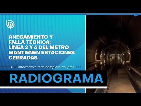 LÍNEA 2 Y 6 DEL METRO mantienen estaciones cerradas por anegamiento y falla técnica