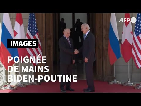 Biden et Poutine se serrent la main avant le début de leur sommet à Genève | AFP Images