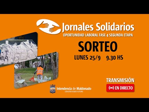 Sorteo Jornales Solidarios - Fase 4, segunda etapa