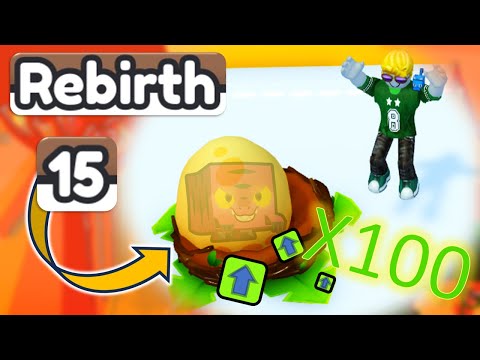 CH SHR ผมRebirth15รอบเพื่อเปิดไข่ที่มีโอกาสได้HugeX100:PetSimulator