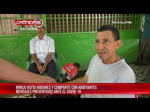 Sensibilizan a habitantes del Distrito V de Managua para evitar el coronavirus - Nicaragua