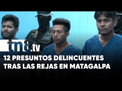 12 presuntos delincuentes fueron capturados por la policía en Matagalpa - Nicaragua