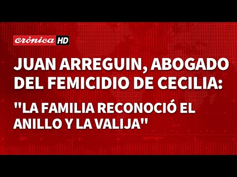 Juan Arreguin, abogado del femicidio de Cecilia: La familia reconoció el anillo y la valija